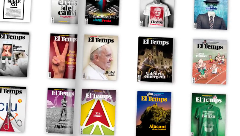 Espot animación revista El Temps l'Andana Audiovisual
